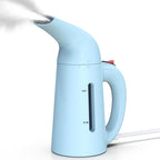 Handheld Garment Steamer for Clothes, Portable Clothes Steamer Remove Wrinkle, 180ml Water Tank, 12 minutes Continuous Steam, 2.3 meter Cord, Ideal for ALL Fabrics, One button Design (Blue)