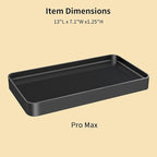 YUMORE Counter Organizer for Bathroom Decor,Bathroom Organizer Countertop,Tempered Glass Storage Shelves, Makeup Tray for Vanity & Bathtub (1 Tier-Pro Max)