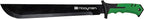 Hooyman Bush Machete with Heavy Duty Construction, Ergonomic No-Slip Handle and Belt Sheath for Gardening, Land Management, Bushcraft, Hunting and Outdoor , Black/Green