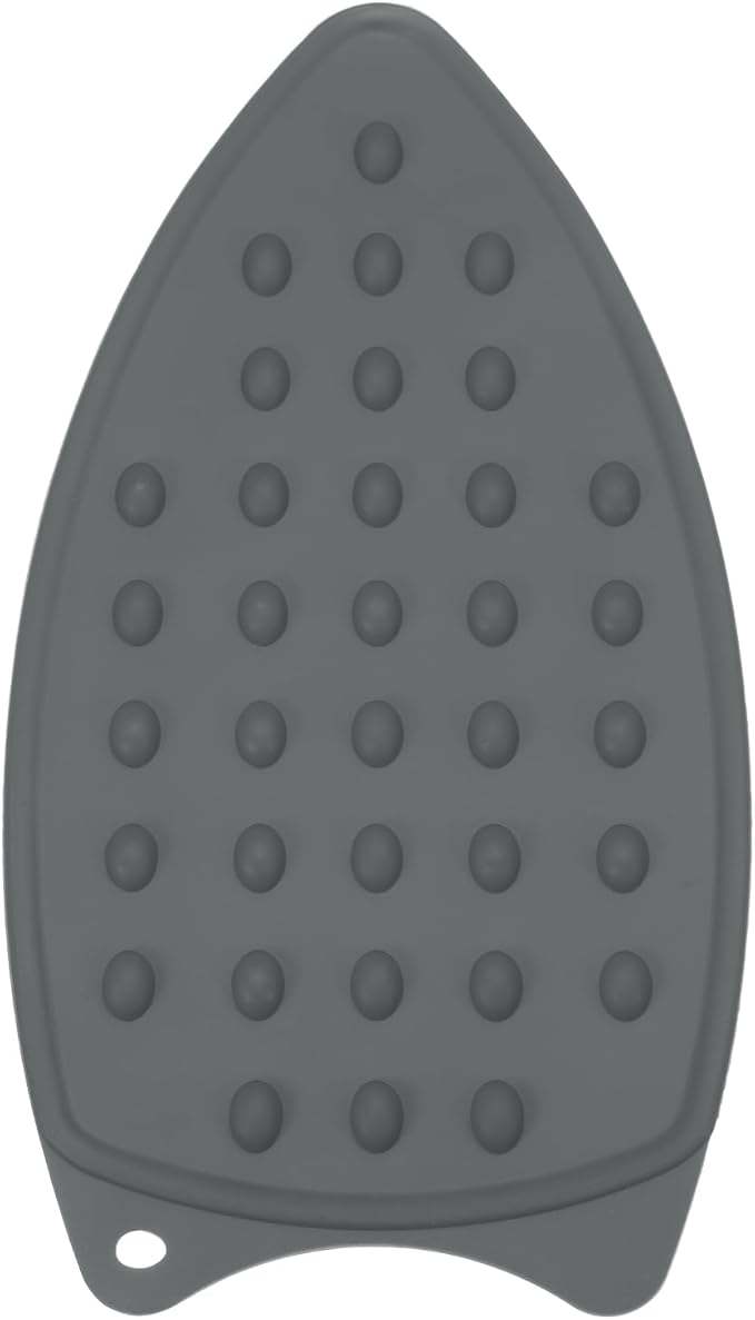 PATIKIL Silicone Iron Rest Pad, Multipurpose Hot Heat Resistant Iron Rest Plate Protective Pad for Ironing Board Hot Resistant Steamer Steam Compact Mat, Gray
