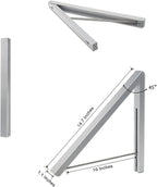 Valet Hook Drying Rack Clothes Hanger Folding Coat Racks Aluminum Home Storage Organiser Space Savers 2 Packs