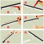2PCS Replacement Silicon Rubber Squeegee Blade, 12 Inch Black
