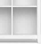 SIMPLIHOME Acadian Bookcase - 57 inch Tall 12-Cube Solid Wood Storage Display Unit in White, Transitional Cube Organizer for Living Room, Study Room or Office with Fixed Shelves and Tapered Legs