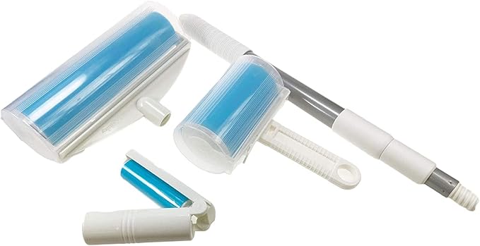 Schticky Lint Roller Set - Reusable & Washable Lint Roller Cleaner for Clothes Sofa Furniture Car Cat Dog Hair - Clean in a Quicky with Schticky (3 Piece Set)