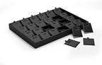 Oirlv Black Leather 24 Grid Jewelry Insert Tray Necklace Pendant Display Tray Jewelry Drawer Organizer（Pack of 1）