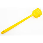 SPARTA 40501EC04 Plastic Large Scrub Brush, Kitchen Brush, Utility Brush With Long Handle For Cleaning, 20 Inches, Yellow, (Pack of 6)