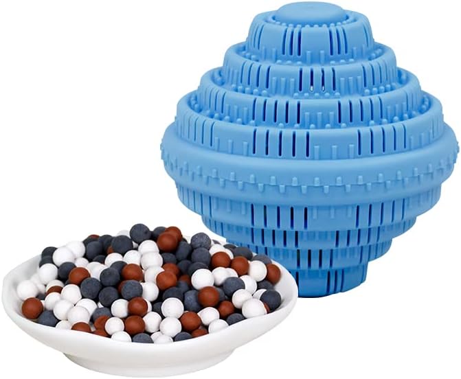 J&R ESSENTIAL Environmentally friendly non-chemical detergent laundry ball, pure natural alternative detergent, can be washed up to 1000 times, 2 piece set (Unscented, Pack Of 1)