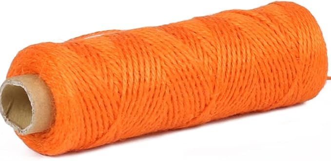 2mm 328ft Colored Natural Jute Twine String for Gift Wrapping Craft Baker Plant Christmas Ribbon Twine Handmade Arts Decoration Thin Packing String Home Decor