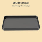 YUMORE Counter Organizer for Bathroom Decor,Bathroom Organizer Countertop,Tempered Glass Storage Shelves, Makeup Tray for Vanity & Bathtub (1 Tier-Pro Max)
