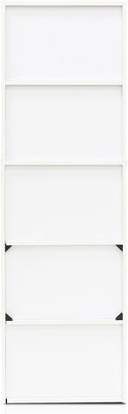 Furinno 5-Tier Reversible Color Open Shelf Bookcase , White/Pink 11055WH/PI