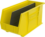 Akro-Mils 30265 AkroBins Plastic Storage Bins, Space-Saving Stackable Bins for Garage, Pantry, Craft Organization, 18-" x 8.25-" x 9-", Yellow, 6-Pack