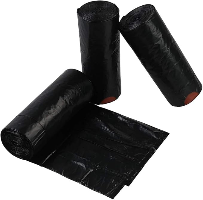 4 Gallons Small Drawstring Garbage Bags, Black Garbage Bags, 108 Counts