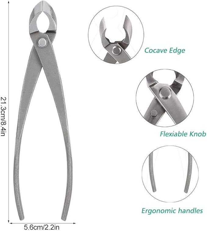 MAVIS LAVEN Branch Cutter 8inch Concave Cutter Bonsai Tools Carbon Steel Gardening Shears Scissors Tools