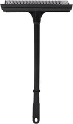 Window Squeegee, 2-in-1 Window Cleaner, Window Washing Kit, Multi-Use Car Windshield Cleaning Tool with Long Handle for Glass,Shower,Outdoor Window Cleaning (15.9")