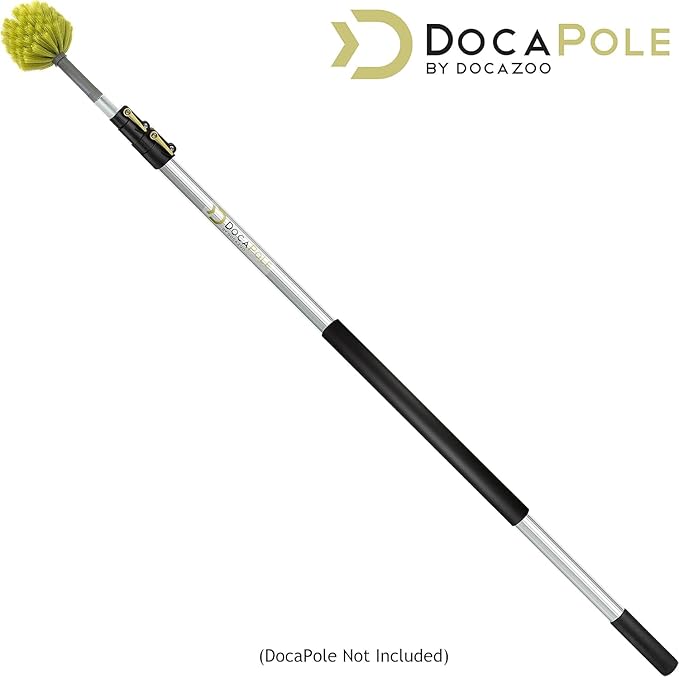 DOCA Telescoping Pole Attachment - Extension Pole for Cleaning, Feather Duster, Window Washing Kit, Paint Roller, Window Squeegee - High Reach Extendable Kit for Indoor & Outdoor - Cobweb Duster