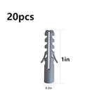 (274 pcs) Plastic Drywall Wall Anchors Kit with Screws， Concrete Screw kit Wall Anchor Set Suitable for Brick and Cement Walls