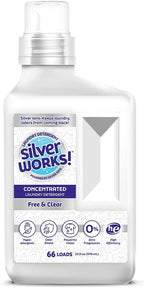 Powerful Odor Eliminating Laundry Detergent Liquid, Silver Ion Deodorizer Technology, Laundry Odor Eliminator For Clothes, Cleans, Deodorizes & Protects - 33 fl oz, 66 Loads, Free & Clear