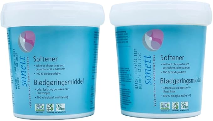 Sonett Organic Laundry Detergent Softener Blodgoringsmiddel 18 oz 500g (Pack of 4)