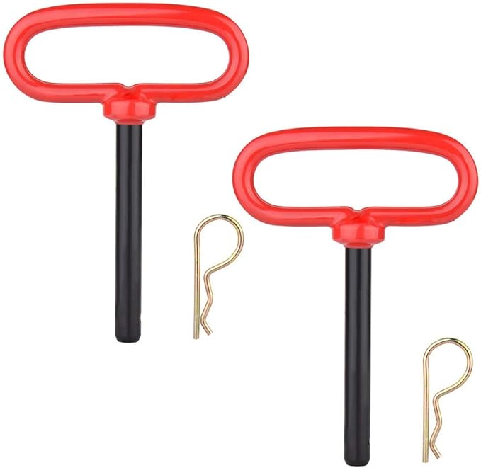 3/4 inch Red Handle Hitch Pin Trailer Towing Hitch Pin and Clip Tractor Pins ,3/4 * 6-1/2 inch