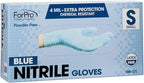 ForPro Disposable Nitrile Gloves, Chemical Resistant, Powder-Free, Latex-Free, Non-Sterile, Food Safe, 4 Mil