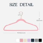 HOUSE DAY Pink Velvet Hangers 120 Pack, Premium Non-Slip Felt Clothes, Sturdy Heavy Duty Coat, Durable Hangers for Suits, Space Saving with No Hanger Mark, 360° Swivel Rotating Rose Gold Hook