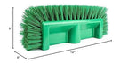 SPARTA Multi-Level Tile Scrub Brush 12" Wide Brush Head, Heavy-Duty Tile Cleaning Brush with End Bristles for Commercial Tiles, Tubs and Floor, Plastic, 12 Inches, Green