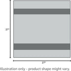 DG Collections 100% Cotton Flour Sack Towels – 12 Pack, 27x27 Inches, Grey, Lint-Free, Pre-Washed, Hemmed Edges – Reusable Kitchen Towels for Cleaning, Embroidery, Printing & Crafts - Grey