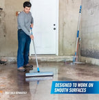 Unger Professional Lock-On 22” Curved AquaDozer, Lightweight Rubber Durable Squeegee for Tile, Smooth Concrete, Basements & Hurricane Clean-Up