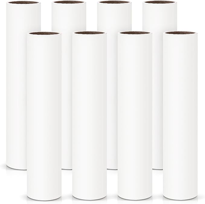 Chengu 8 Pcs 9.45 Inch Wide Lint Roller Refills Total 440 Sheets Extra Sticky Large Lint Roller Refills for Pet Hair Removing Floor Furniture Carpets Clothes Cleanning(24cm)