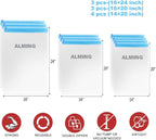 ALMING Compression Bags - Travel Accessories - 10 Pack Space Saver Bags - No Vacuum or Pump Needed - Vacuum Storage Bags for Travel Essentials - Home Packing-Organizers (Blue)
