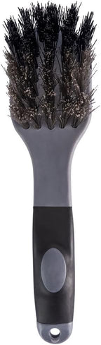 Schneiders Bucket and Trough Scrub Brush - 2 Pack | Durable Synthetic Bristles | Comfortable Silicone Grip | Ideal for Horse Water Buckets & Feed Troughs | Color Black/Gray