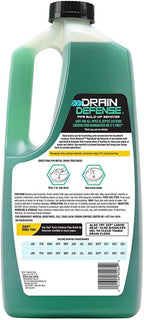 Zep Drain Defense Pipe Build-Up Remover - 64 oz (Case of 4) ZLDC64 - Professional Strength Liquid Pipe Build Up Remover