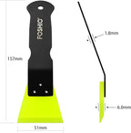 FOSHIO 2 Pack Small Squeegee for Vinyl, Stainless Steel Handle Mini Squeegee for Mirror Shower Glass Door Window Cleaning, Car Light, Bumper Vinyl Wrap Window Tint Kit