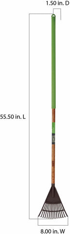 AMES 2916600 8-Inch Poly Floral Shrub Rake with Hardwood Handle, 55
