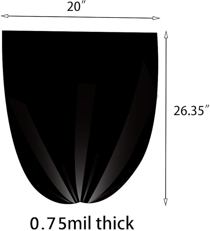 6 Gallon Black Office Trash Bags, 180 Counts
