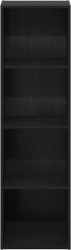 Furinno Luder Bookcase / Book / Storage, 4-Tier Cube, Blackwood