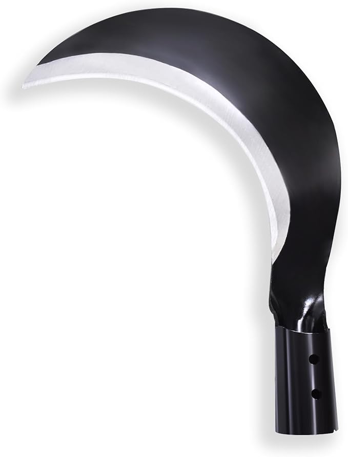 1pce 260mm/10.24in Manganese Steel Billhook Brush Clearing Sickle for Grass,Weeding Tools for Garden,Curved Sawtooth Sickle,Machete Axe for Cutting Trees,Steel Blade Knife in Hand