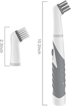 Electric Cleaning Brush with 4 in 1 Multiple Brush Heads, Indoor Household Cordless Motorized Brush for Bathroom Toilet Kitchen Tile Crevice(Grey)