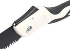 Folding Saw with Rubber Handle, 18.5 Inch Manganese Steel SK-5 Blade Pruning Saw for Hunting, Gardening, Camping and Trimming (blade 25cm)