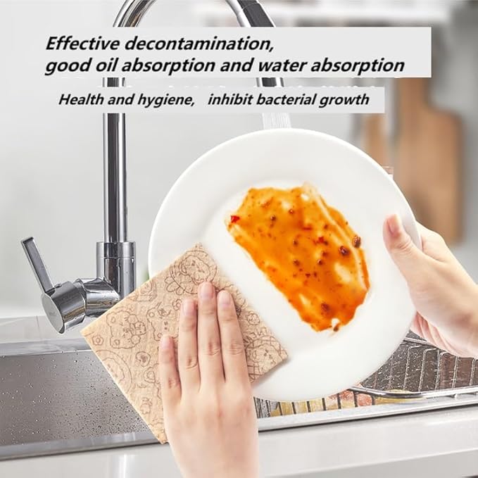 Durable Bamboo Kitchen Paper Towels,Unbleached Bamboo Fiber with Rayon,Dry and wet use, Thickened 4 paper Towel Rolls each carton,Hand washable only,Not machine washable