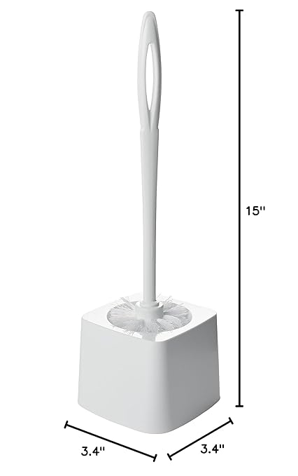 Rubbermaid Commercial Products 15" Toilet Brush, White, Toilet Bowl Brush for Bathroom, Professional/Janitorial Scrub Brush for Toilet