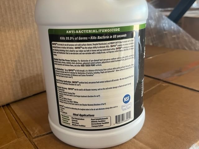 SNiPER Hospital Disinfectant, Odor Eliminator & All-Purpose Cleaner, 1 Gallon, 2-Pack