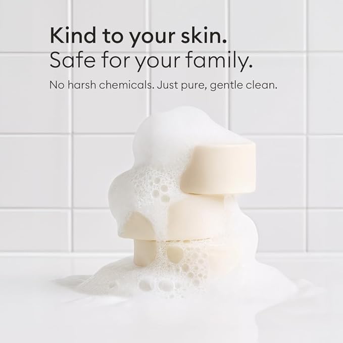 Vove Dish Soap Bar 3 Pack, Bergamot & Grapefruit Essential Oils, Plant-Based Solid Dish Soap, Coconut Oil & Baking Soda, Zero-Waste Plastic-Free, FSC-Certified Kraft Packaging