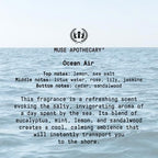 Muse Apothecary Home Ritual Active Odor Eliminator Spray - Furniture Deodorizer Spray & Bathroom Odor Eliminator for Home - Essential Oil Air Freshener - 4oz, Ocean Air