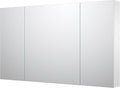 Sunrosa Aluminum Bathroom Medicine Cabinet with Mirror Door, 48" x 27.5", 3-Door Wall-Mounted & Recessed Bathroom Medicine Cabinet Organizer