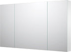 Sunrosa Aluminum Bathroom Medicine Cabinet with Mirror Door, 48" x 27.5", 3-Door Wall-Mounted & Recessed Bathroom Medicine Cabinet Organizer