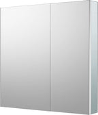 Sunrosa Aluminum Bathroom Medicine Cabinet with Mirror Door, 36"27.5" Wall-mountable and Recessed-in Cabinet, 2 Asymmetrical Doors Organizer