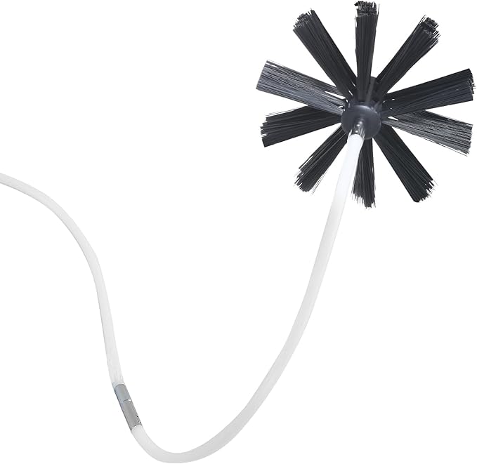 VEVOR 40 FEET Dryer Vent Cleaner Kit, 29 Pieces Duct Cleaning Brush, Reinforced Nylon Dryer Vent Brush, Dryer Cleaning Tools Lint Remover with Flexible Lint Trap Brush, Clamp Connectors