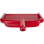 SPARTA Large Handheld Dustpan with Hanging Hole, Heavy-Duty Plastic Dustpan with Wide Lip for Countertops and Surfaces, Plastic, 10 Inches, Red, (Pack of 12)