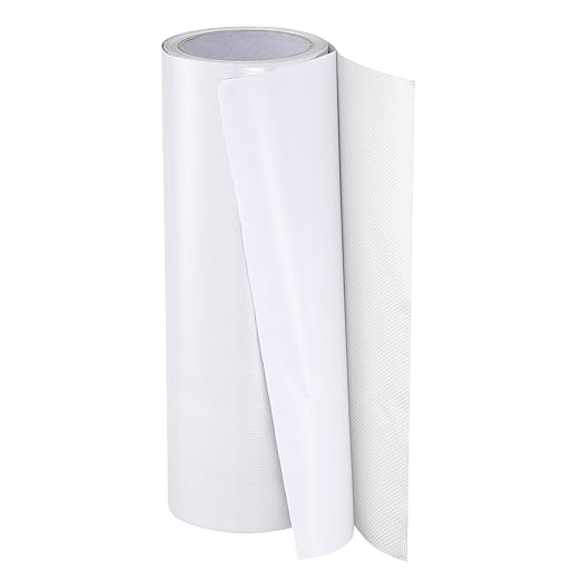 PATIKIL Awning Repair Tape 8m x 30cm Waterproof Canvas Tape High Adhesive Tear Repair Patch Kit for PVC Tarpaulin Tent Awning Fabric RV Sail Boat Cover, White (11.81" x26.24ft)